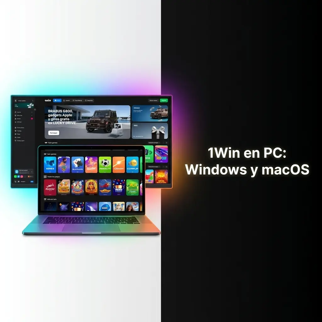Acceso a 1Win desde PC en navegador web para Windows y macOS sin necesidad de instalar cliente de escritorio