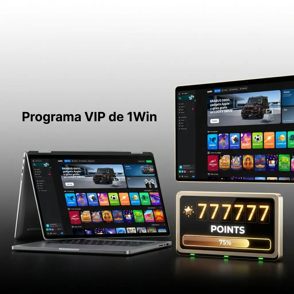 Programa VIP de 1Win con niveles de fidelización, cashback, límites de retiro ampliados y atención personalizada