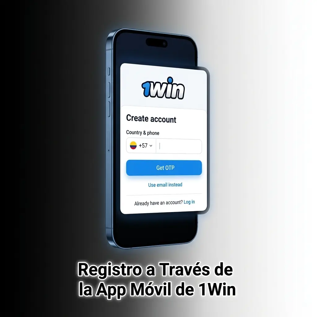 Registro en la app móvil de 1Win en Android e iOS, formulario de cuenta paso a paso
